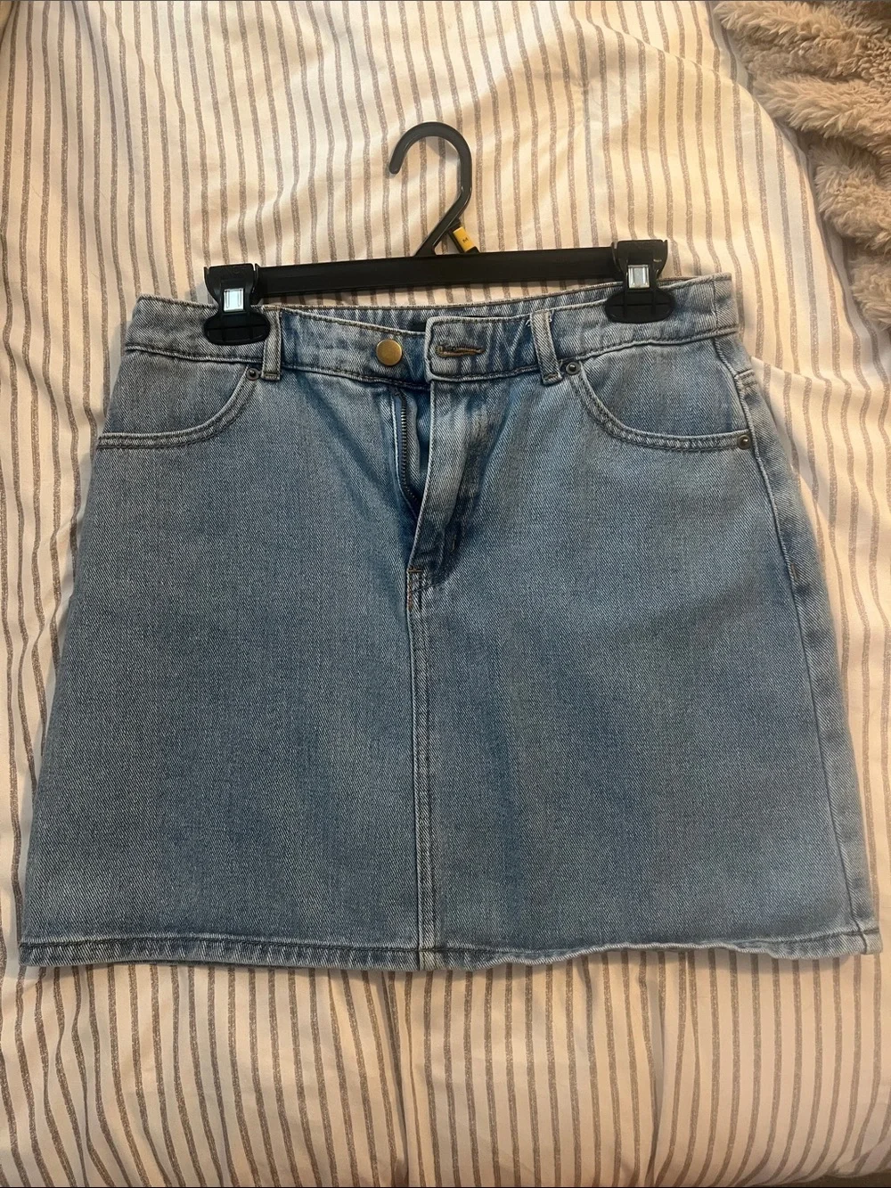Forever 21 Light Blue Denim A-Line Mini Skirt